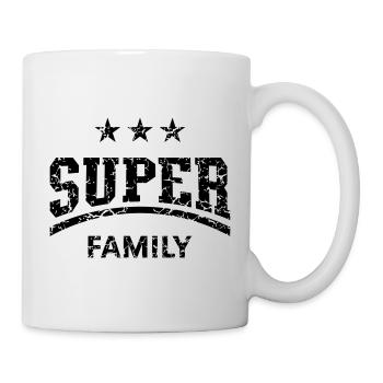 Super Family (Family / Father / Mother / Vintage) - Mug - white - Right