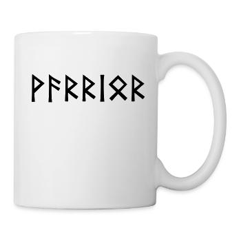 Warrior - in rune script - Mug - white - Right