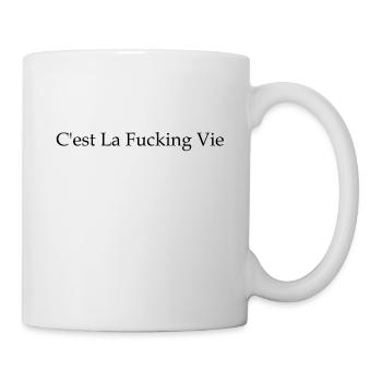 TXT black C est la fucking vie - Mug blanc - blanc - Droite
