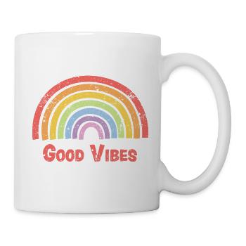 Good vibes vintage - Mug - white - Right