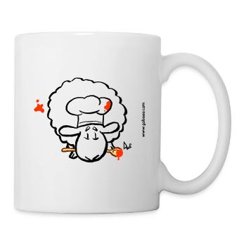 Mouton de chef - Mug blanc - blanc - Droite