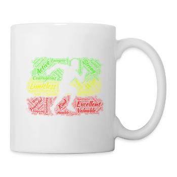 Schwarzer Mann - Tasse - Weiß - Rechts