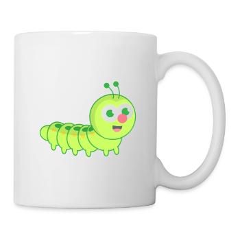 Chenille mignonne - Mug blanc - blanc - Droite