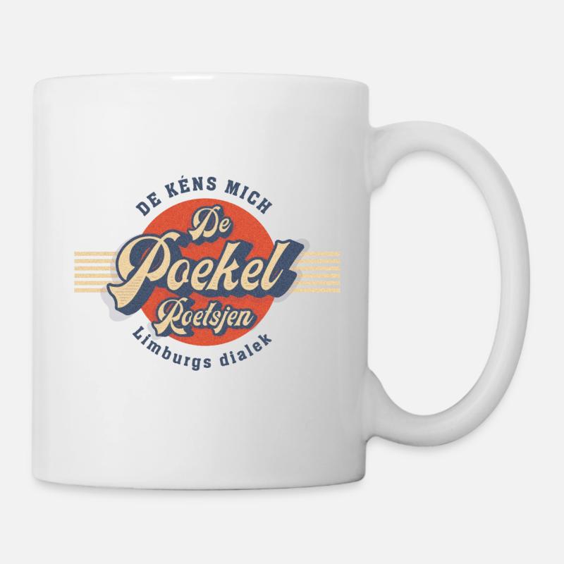 de kens mich de poekel roetsjen, dialecte limbourgeois - Mug blanc - blanc