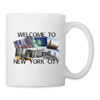 New York City USA Amerika America Stadt Skyline - Tasse - Weiß - Rechts