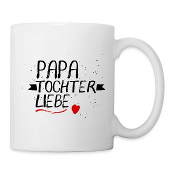 Papa Tochter Liebe Geburt Baby Geschenk Idee love - Tasse - Weiß - Rechts