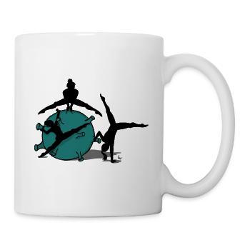 Gymnastique Corona Sport Handstand Acrobaties - Mug blanc - blanc - Droite