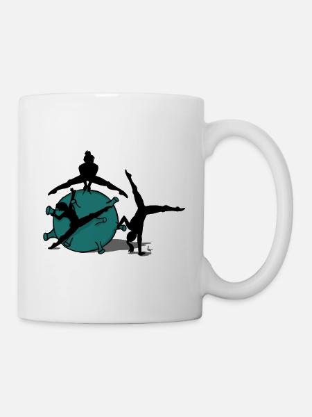 Turnen Corona Sport Handstand Akrobatik - Tasse - Weiß