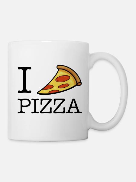 J'aime la pizza - Déclaration d'amour de Pizza Italy - Mug blanc - blanc