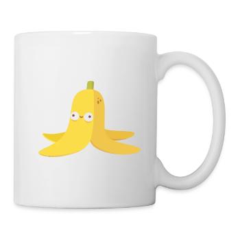 Süße und albern aussehende Bananenhaut - Tasse - Weiß - Rechts