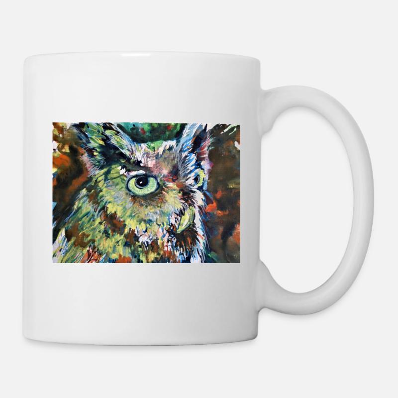 Owl eagle owl animal shirt owl lover - Mug - white