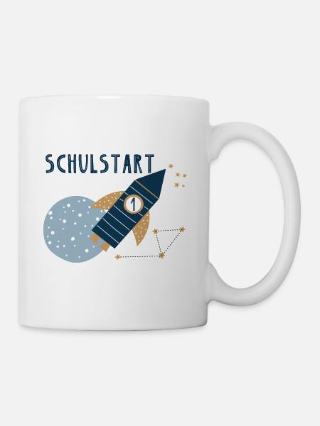 Schulstart Rakete 1 - Tasse - Weiß