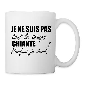 Je ne suis pas tout le temps chiante t-shirt femme - Mug blanc - blanc - Droite