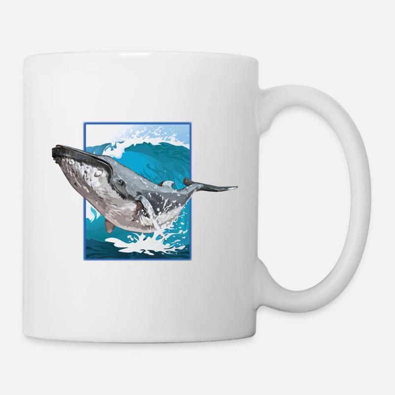 Buckelwal - Tasse - Weiß
