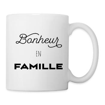 Bonheur en famille - Mug blanc - blanc - Droite