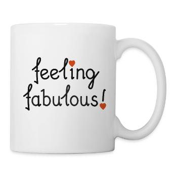 feeling fabulous! - Mug - white - Right