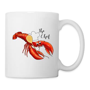 Le chef, chef, cuisinière, homard - Mug blanc - blanc - Droite