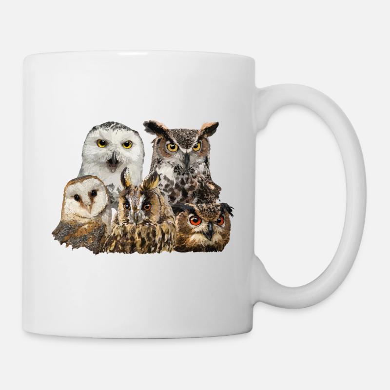 Eulen - Tasse - Weiß