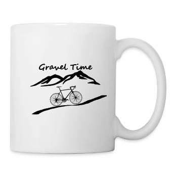 Gravel Bike Berg Fahrrad Offroad Rennrad Radfahren - Tasse - Weiß - Rechts