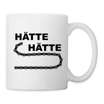 Hätte hätte Fahrradkette (D00109) - Tasse - Weiß - Rechts