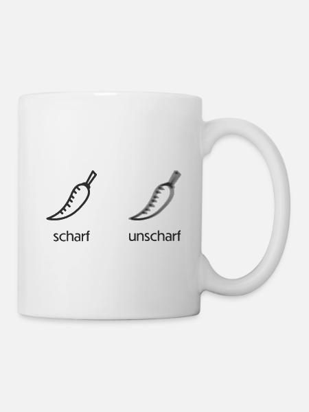 Scharf Unscharf Chili - Tasse - Weiß