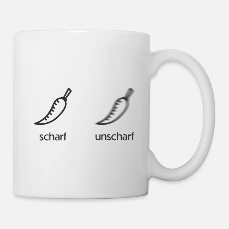 Scharf Unscharf Chili - Tasse - Weiß