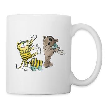 Janosch Tiger Bear And Tiger Duck Make Music - Mug - white - Right