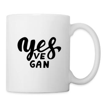Ja vegan - Tasse - Weiß - Rechts