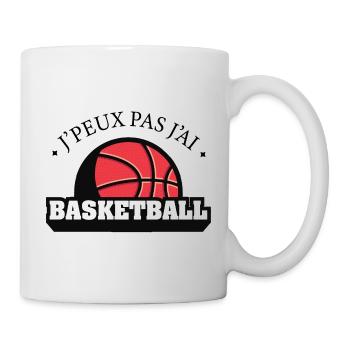 J'peux pas j'ai basketball ballon basket cadeau - Mug blanc - blanc - Droite