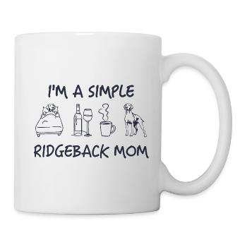 Ridgeback femme aime le café Ridgeback - Mug blanc - blanc - Droite