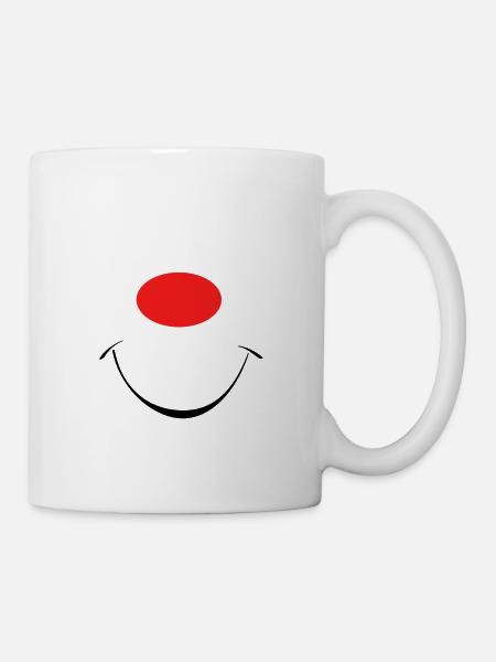 sourire masque red nose - Mug blanc - blanc