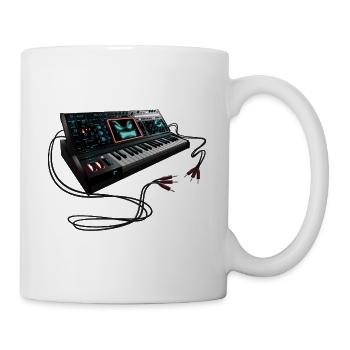 Synth Bot Coloured - Synthesizer - Tasse - Weiß - Rechts