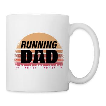 running dad Läufer Marathon Joggen Vater Geschenk - Tasse - Weiß - Rechts