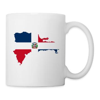 Dominican Republic flag map flag - Mug - white - Right