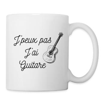 Ich kann nicht, ich habe Gitarrenhumor Geschenkidee - Tasse - Weiß - Rechts