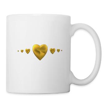 coeurs d’or - Mug blanc - blanc - Droite