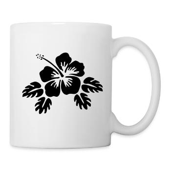 Hibiscus flower blossom flower Aloha - Hibiscus flower - Mug - white - Right