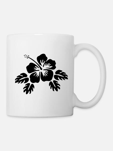Hibiskusblüte Blüte Blume Aloha - Hibiscus flower - Tasse - Weiß