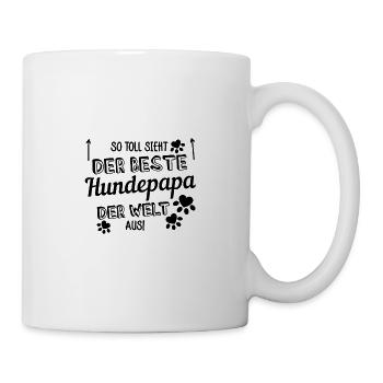 So toll sieht der beste Hundepapa der Welt aus - Tasse - Weiß - Rechts