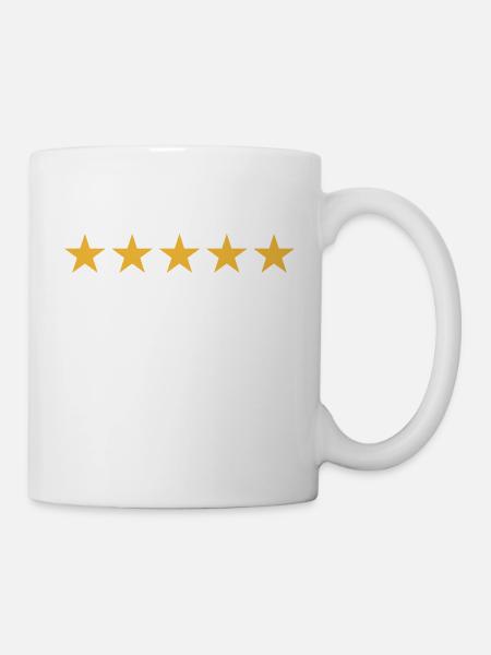 5 stars review - 5 stars review empty - Mug - white