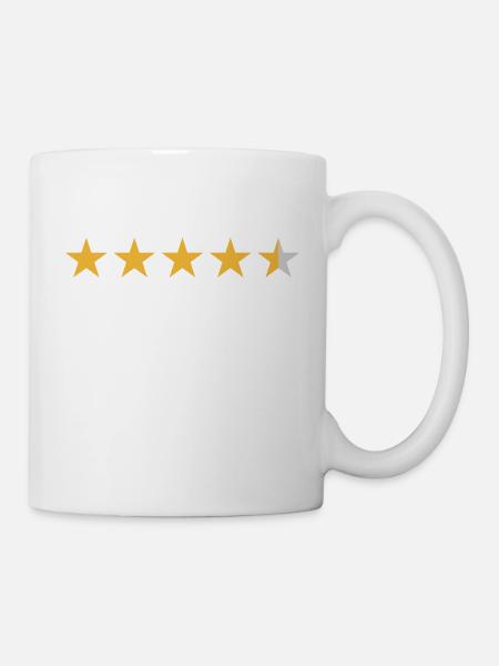 Évaluation de 4,5 étoiles - Note de 4,5 étoiles - Mug blanc - blanc
