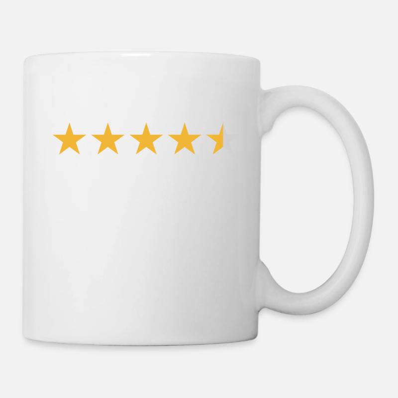 Évaluation de 4,5 étoiles - Note de 4,5 étoiles - Mug blanc - blanc