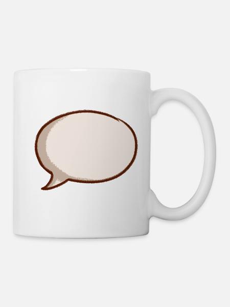 Sprechblase speech bubble bulle Spruch Kommentar - Kop/krus - hvid