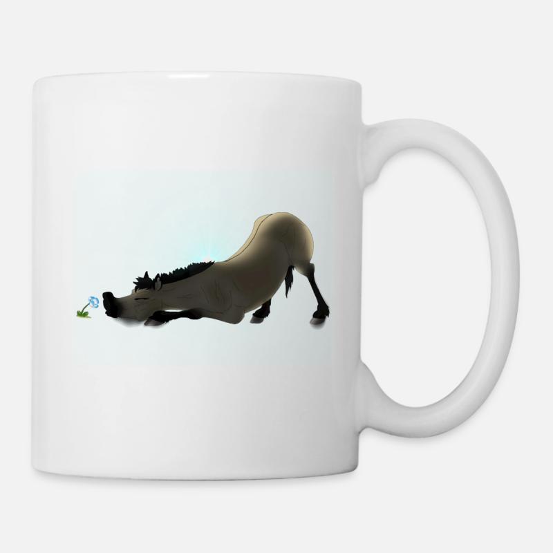 Cheval-fleur - Mug blanc - blanc