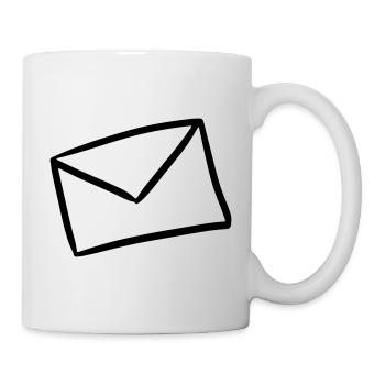 Brief Symbol Nachricht letter message Sendung - Tasse - Weiß - Rechts