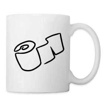 Toilet paper toilet paper roll toilet paper - Mug - white - Right