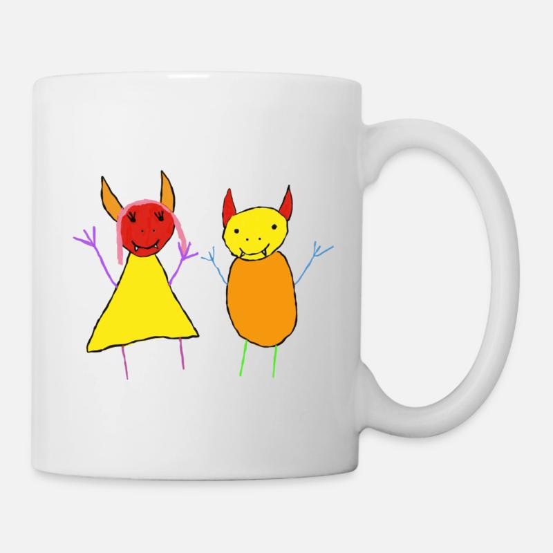 Diabolique Couple - Devil Bunt - Monster - Mug blanc - blanc