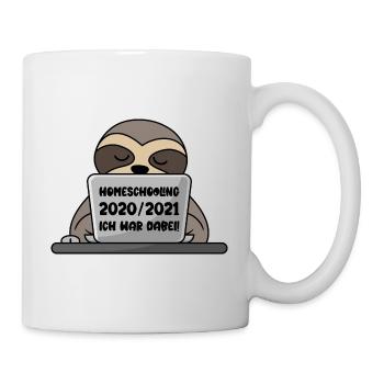 Homeschooling 2020/2021 Ich war dabei! Faultier - Tasse - Weiß - Rechts