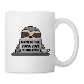 Homeoffice 2020/2021 Ich war dabei! Faultier - Tasse - Weiß - Rechts