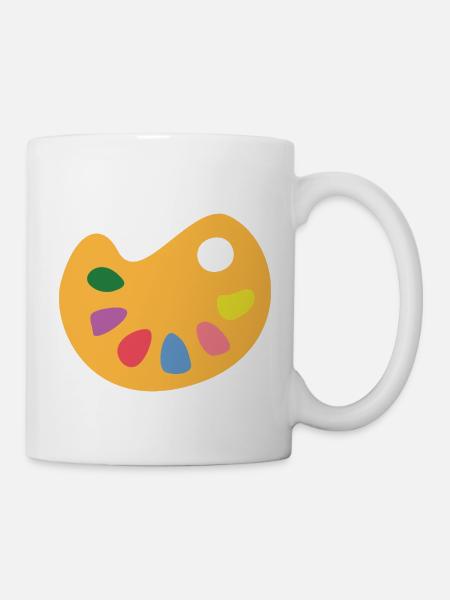 Kunstpalette - Tasse - Weiß